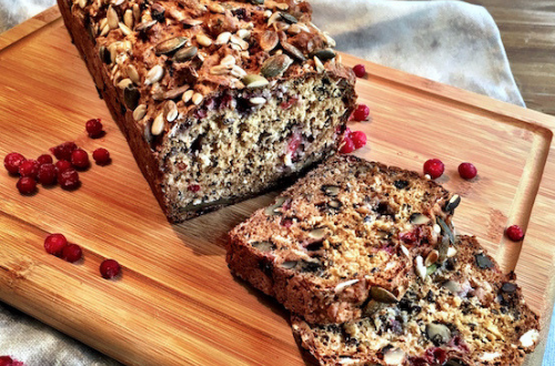 Lingon och valnötsbröd